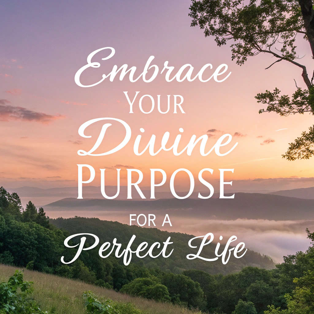 Embrace your divine purpose for a perfect life.